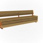 Mees Picknickbank Met Rug Cumaru Cortenstaal