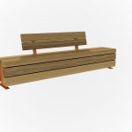 Mees Picknickbank Met Korte Rug Cumaru Cortenstaal