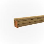 Mees Picknickbank Zonder Rug Cumaru Cortenstaal