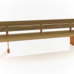 Naut Picknickbank Met Rug Cumaru Cortenstaal