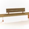 Naut Picknickbank Met Korte Rug Cumaru Cortenstaal