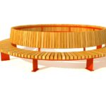 Tijn Boombank Bilinga Cortenstaal ø4 m