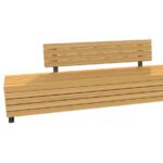 Jef Picknickbank Met Korte Rug Bilinga Gecoat