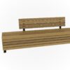 Jef Picknickbank Met Korte Rug Cumaru Gecoat