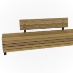 Jef Picknickbank Met Korte Rug Cumaru Gecoat