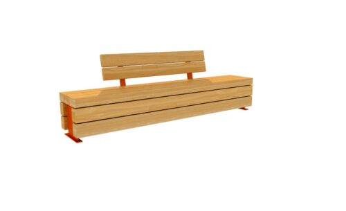 Mees Picknickbank Met Korte Rug Bilinga Cortenstaal