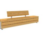 Mees Picknickbank Met Korte Rug Bilinga Themisch Verzinkt