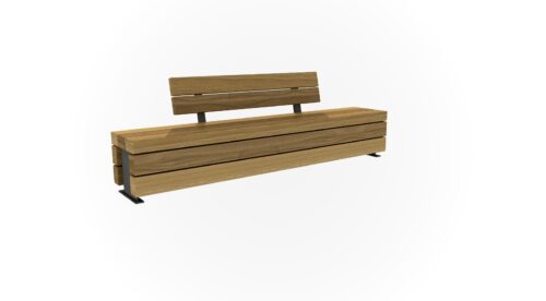 Mees Picknickbank Met Korte Rug Cumaru Gecoat