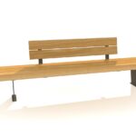 Naut Picknickbank Met Korte Rug Bilinga Gecoat
