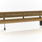 Naut Picknickbank Met Rug Cumaru Gecoat