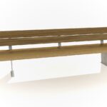 Naut Picknickbank Met Rug Cumaru Themisch Verzinkt